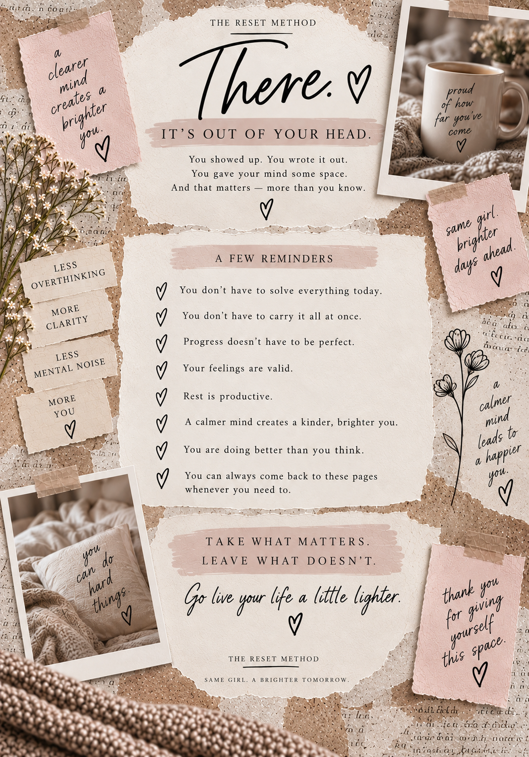 The Brain Dump | Printable & Digital Mental Clutter Workbook